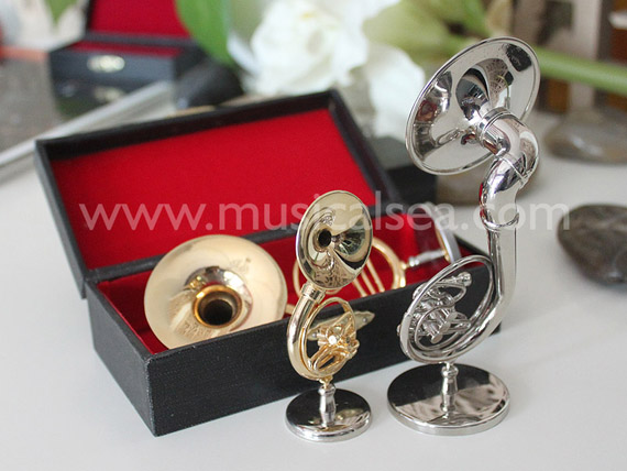 Miniature Golden Sousaphone Musical Instrument